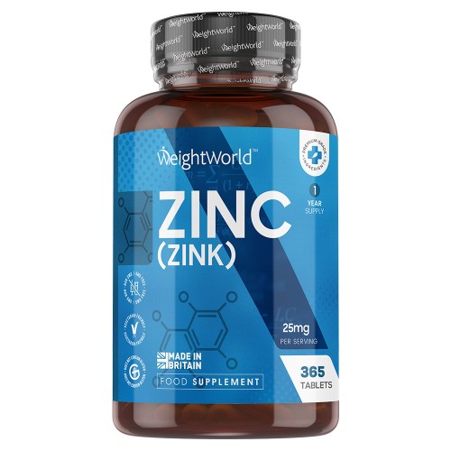 Comprimés de Zinc – Destiné au Système immunitaire & Fonctions cognitives – 365 comprimés