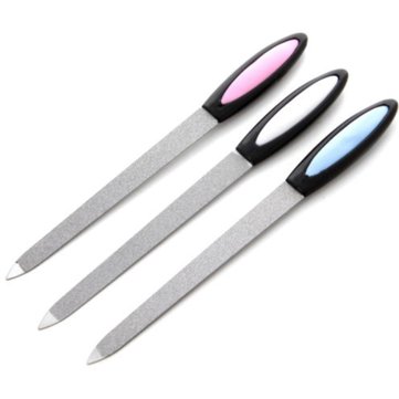 DANCINGNAIL Double Side Stainless Steel Nail File Manicure Pedicure Cuticle Remover Tool