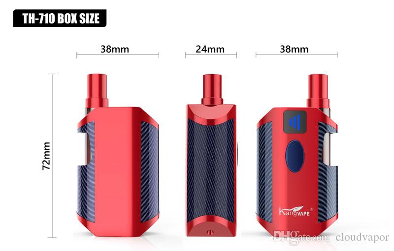 100% Authentic Kangvape TH-710 Preheat Box Kit 650mAh TH710 with 0.5ml 510 K3 Cartridge Variable Voltage Battery Box Mod for Liberty Series