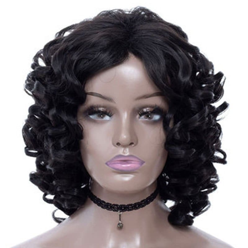 Fluffy Big Curl Central Parting Hair Style Wig