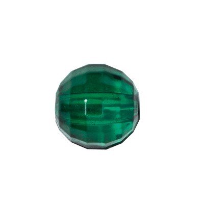 Facetten-Perlen, transparent, Ø8mm, 100 Stück, dunkelgrün