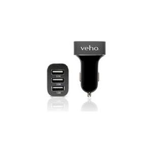 Veho VAA-010 - Batterieladegerät - Auto - 5.1 A - 3 Ausgabeanschlussstellen (USB) - Space-grau
