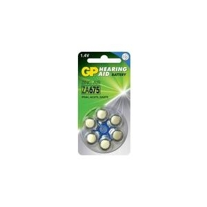 GP Batteries Hearing Aid ZA675 - Zink-Luft - Knopf/Münze - PR44 - Sichtverpackung (ZA675F-D6)