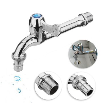 Zine-alloy Wall-in Washing Machine Faucet Lengthen Water-tap Bathroom Accessory