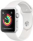 Apple Watch Series 3 (GPS) - 42 mm - Aluminium, Silber - intelligente Uhr mit Sportband - Flouroelastomer - weiß - Bandgröße 140-210 mm - 8GB - Wi-Fi, Bluetooth - 32,3 g (MTF22ZD/A)