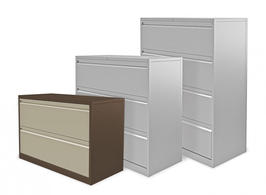 Executive Side Filing Cabinet- 2 Drawers- Coffee and Cream