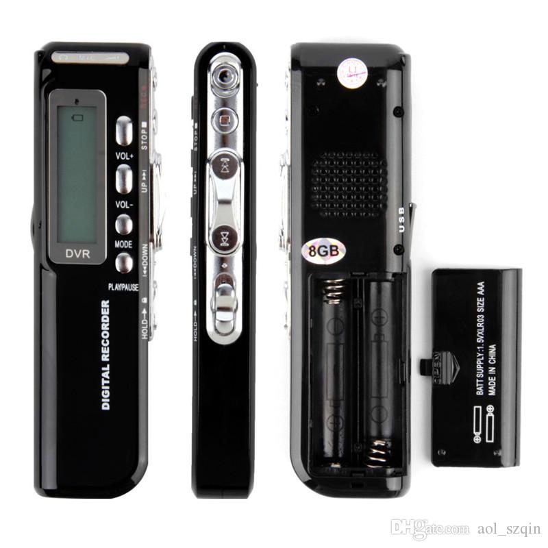 Professional Mini Digital Voice Recorder Audio Recorder with 8GB Built-in Memory Capacity LCD Display MP3 Player