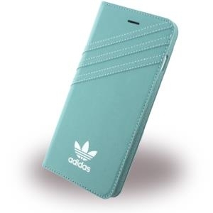 Adidas Basics - Stand Case / Book Cover / Handytasche - Apple iPhone 7 Plus - Mineral Grün-Weiss (26461)
