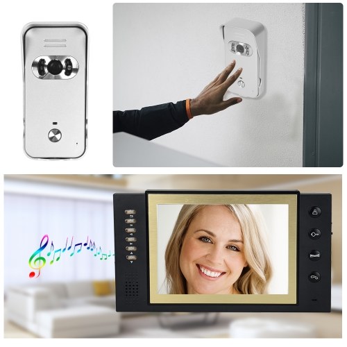 Sistema de intercomunicación del teléfono de la puerta con video LCD a color de 8 pulgadas para el hogar