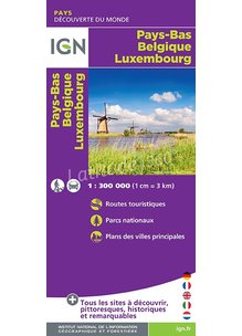 Carte PAYS BAS - BELGIQUE - LUXEMBOURG
