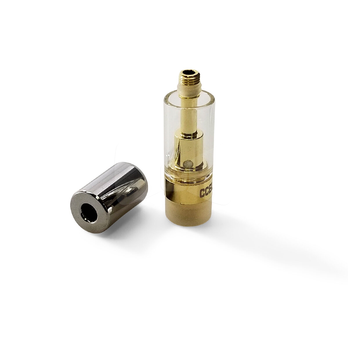 CCell Threaded Cartridge & Mouthpiece Gold .5ML Silver Barrel