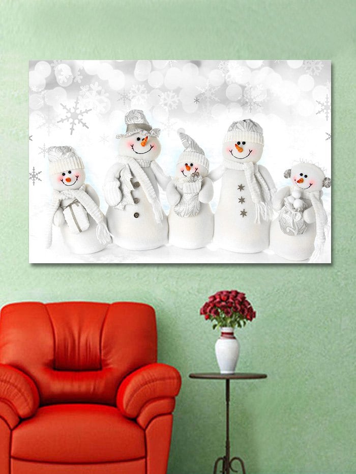 Christmas Snowmen Family Print Wall Art Sticker