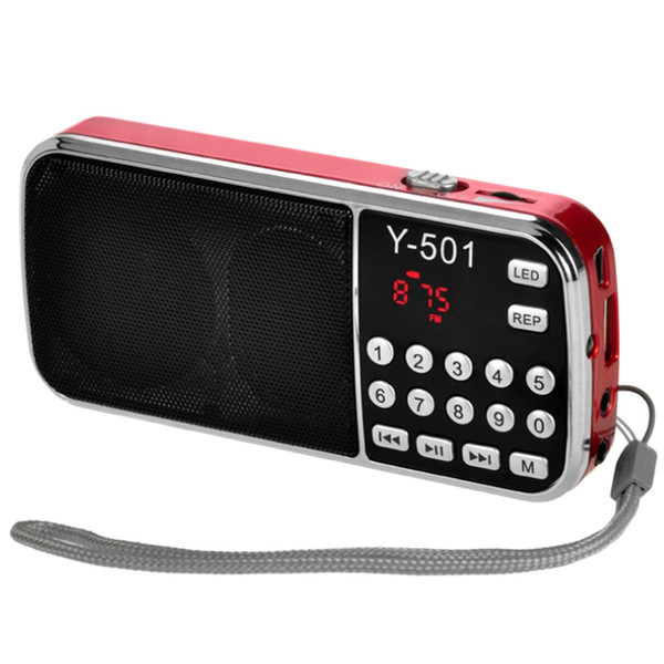 y-501 digital portable o lcd digital fm radio speaker usb mp3 music player