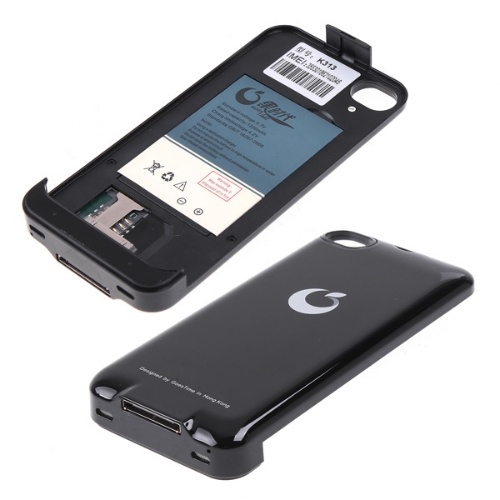 Dual SIM Backup batterie Etui Housse pour iPhone 4G