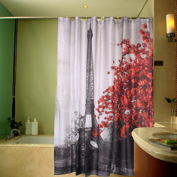 180×180cm Aestheticism Paris Eiffel Tower Waterproof Bathroom Shower Curtain