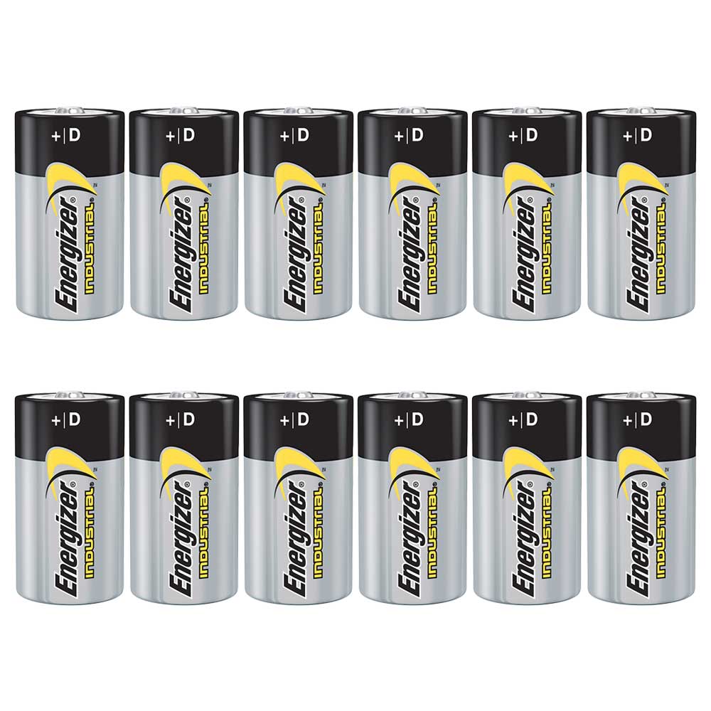 Energizer Industrial Professional Alkaline Batteries D Cell LR20 MN1300 - Value Box of 12