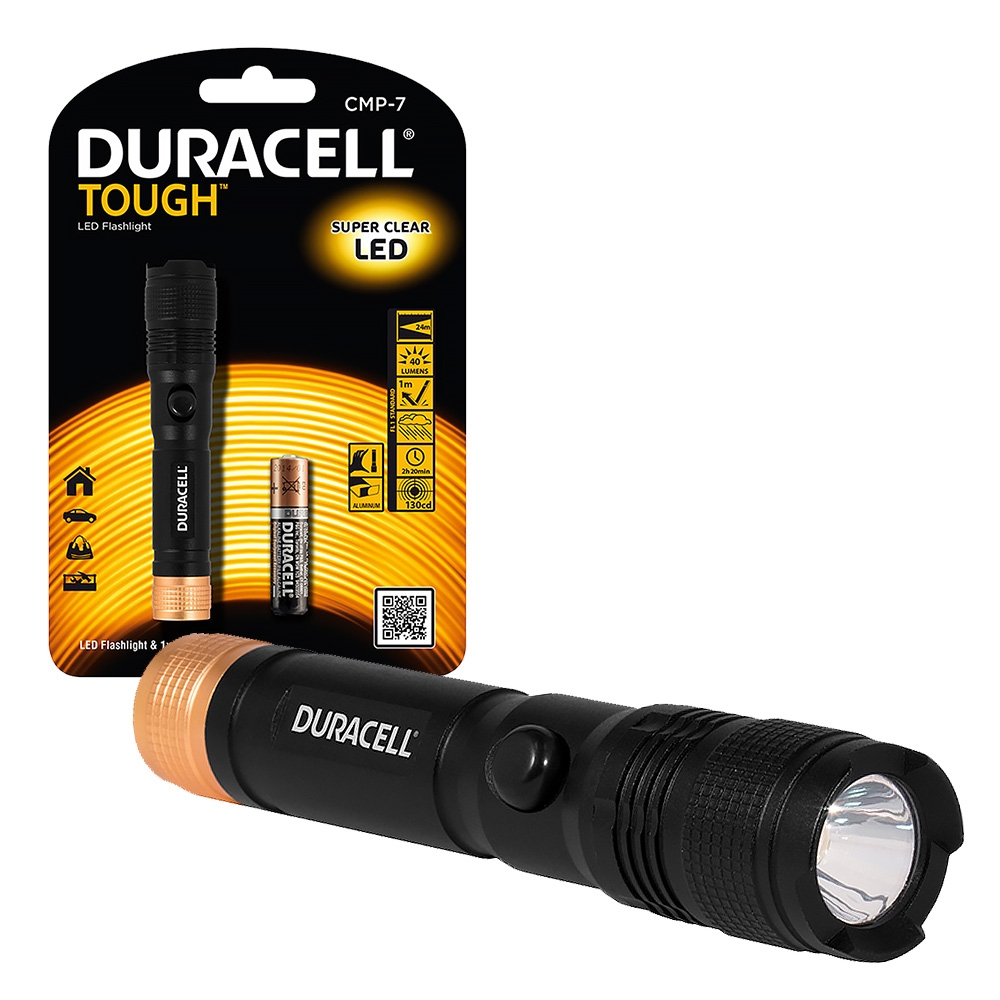 Duracell Tough Compact LED Torch 40 LUMEN AA Battery Included - Model CMP-7