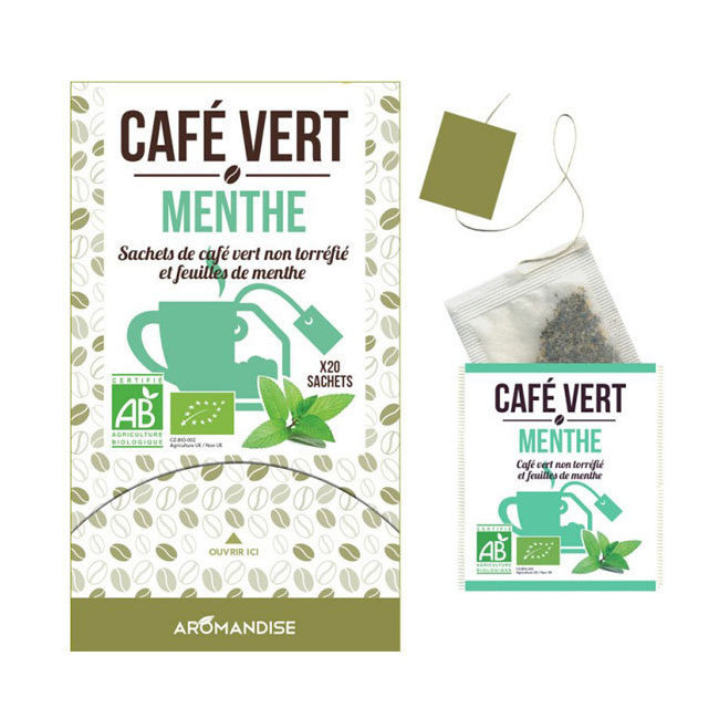 Café vert Menthe bio 20 sachets