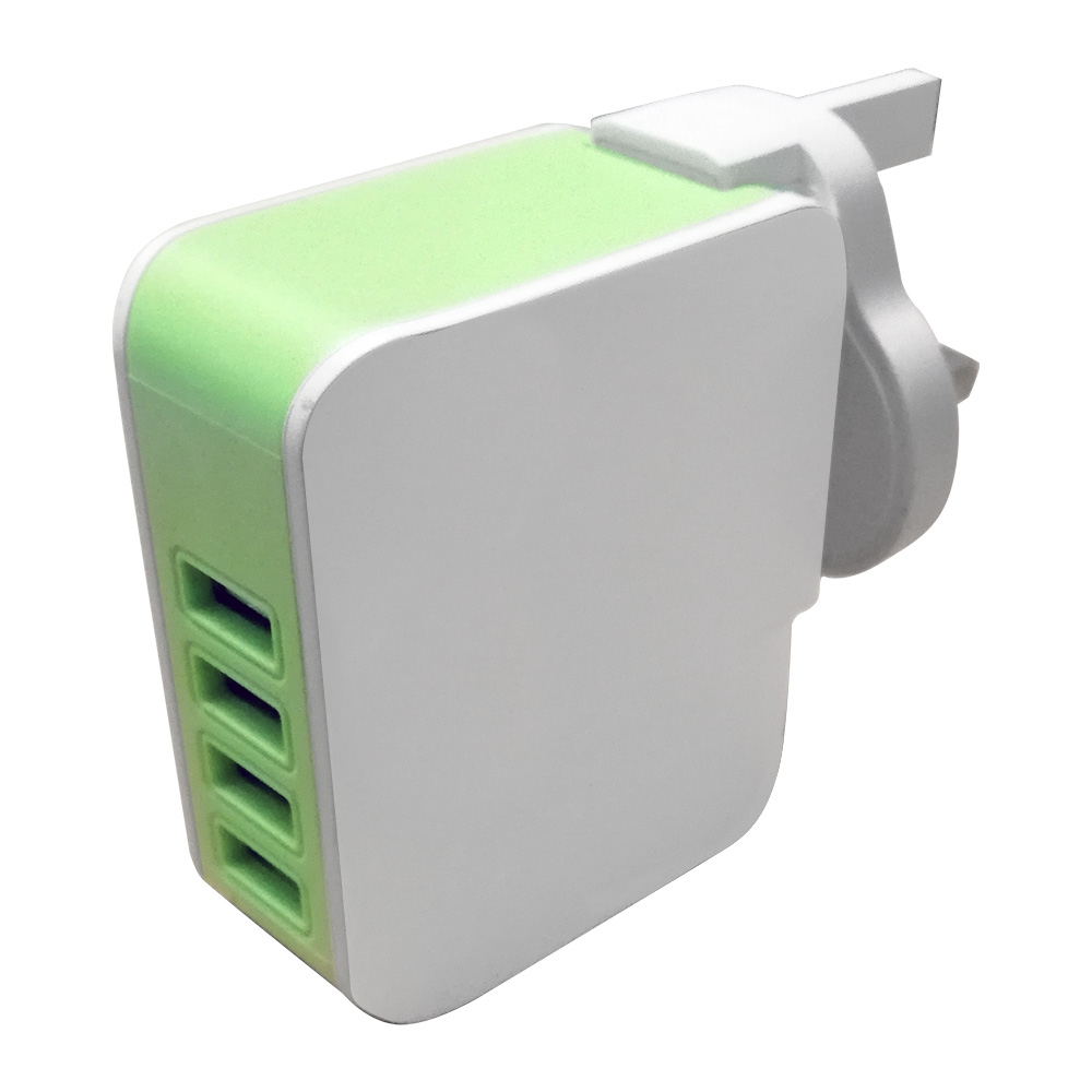 Vibe Rapid 4 Way USB Charger - High 5.1A Output for Super Fast Charging