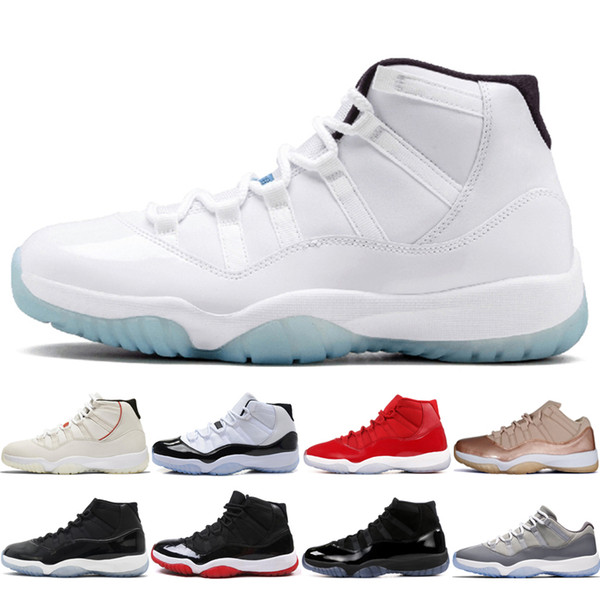 2019 Hot Concord High 45 Platinum Tint 11 XI 11s Cap and Gown Mens Basketball Shoes PRM Heiress Gym Red Space Jams Bred men sports Sneakers