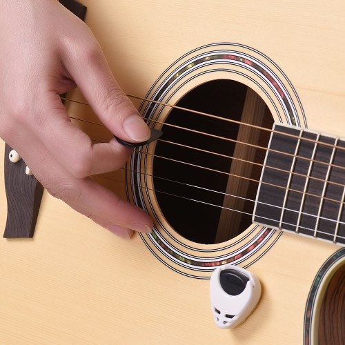 Kit de accesorios de guitarra incluye 15pcs Protectores de dedos de guitarra de silicona + 10pcs Selecciones de guitarra para principiantes de guitarra acústica