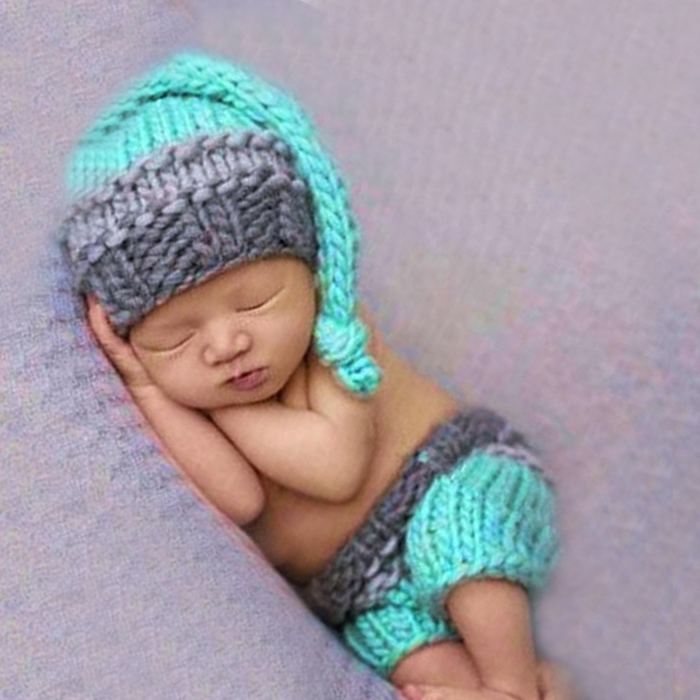 Baby Photography Prop Shorts and Hat Set Newborn 2Pcs Memorial Souvenir
