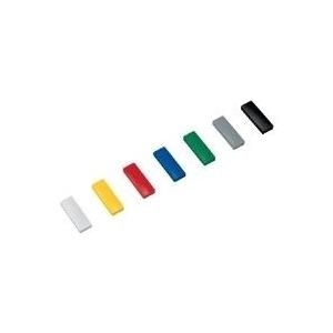 MAUL HEBEL Solidmagnet, Haftkraft: 1,0 kg, farbig sortiert Rechteckmagnet: 54 x 19 mm, aus bruchsicherem Kunststoff (61650-99)