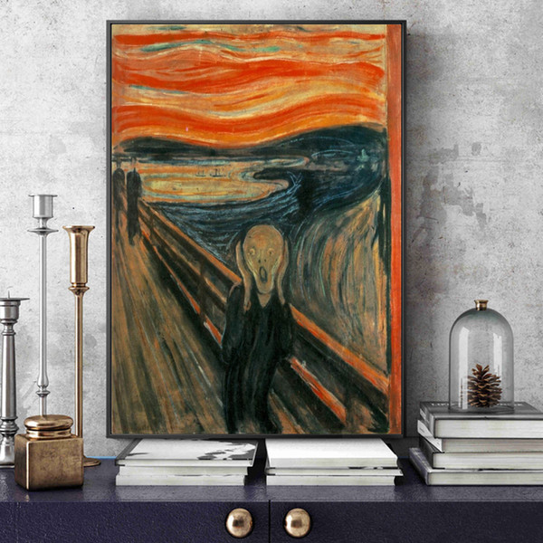 edvard munch the scream famous canvas art paintings abstract classical scream wall pictures home decoration