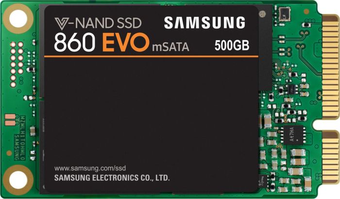 Samsung 860 EVO MZ-M6E500BW - SSD - verschlüsselt - 500 GB - intern - mSATA - SATA 6Gb/s - Puffer: 512 MB - 256-Bit-AES - TCG Opal Encryption 2.0