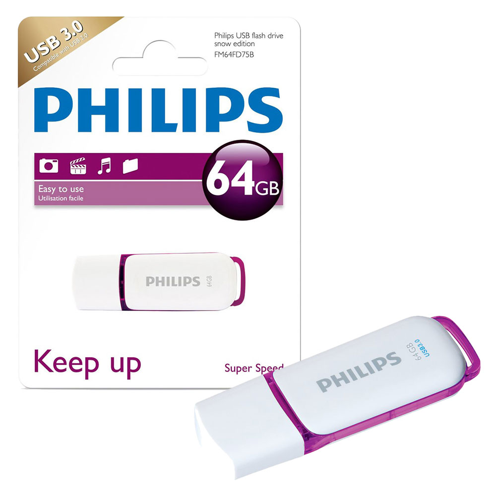 Philips Snow Series USB 3.0 Flash Drive USB 3.0 Memory Stick - 64GB
