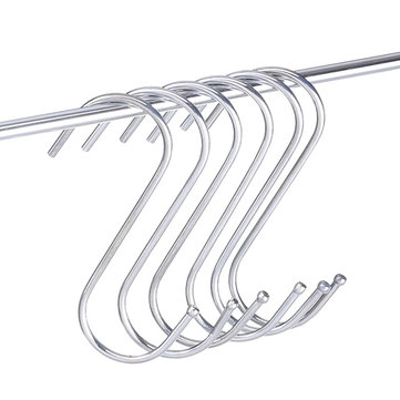 10 Pcs Stainless Steel Hanger Clasp Rack S Shap