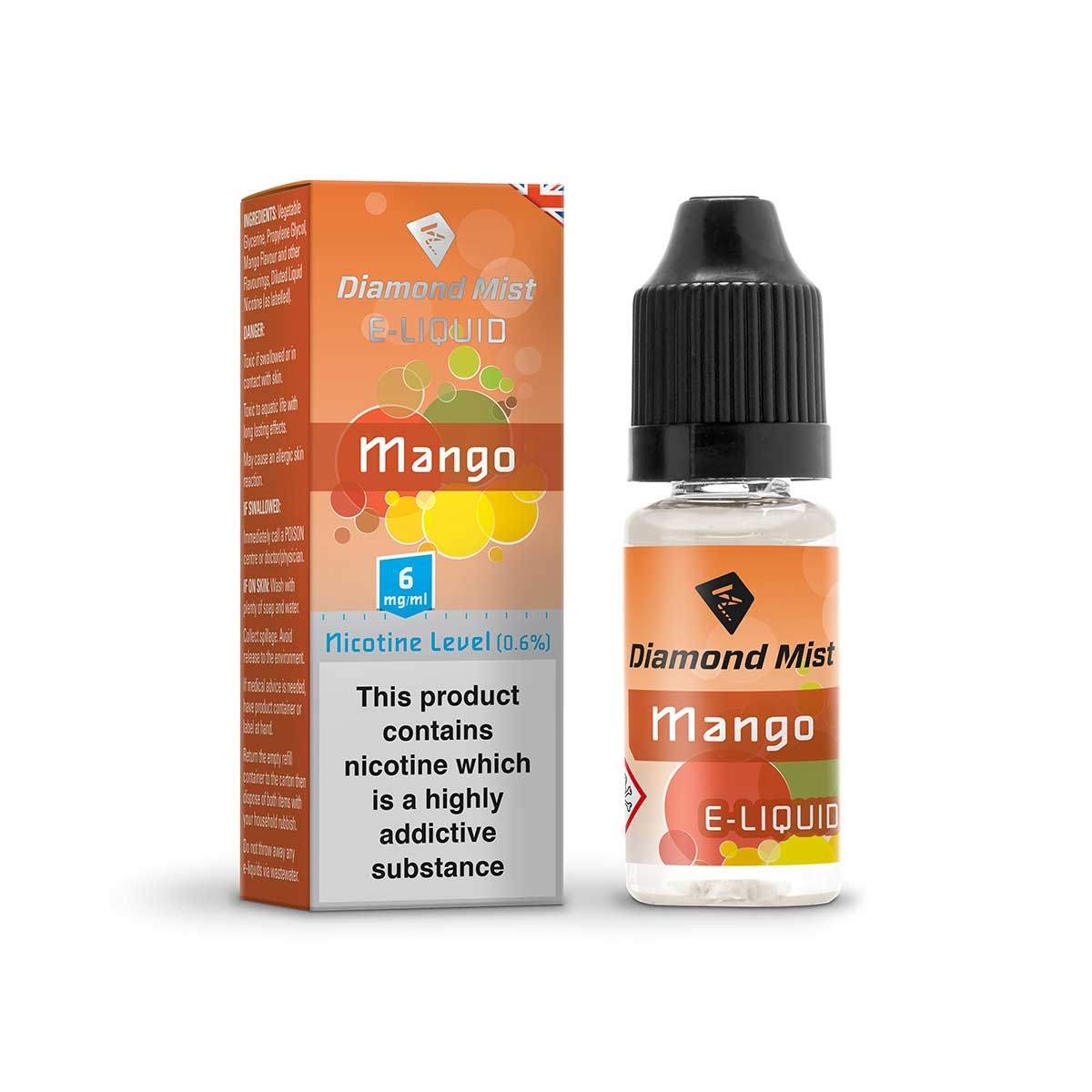 Diamond Mist e-Liquid Mango 10ml - 6mg Nicotine
