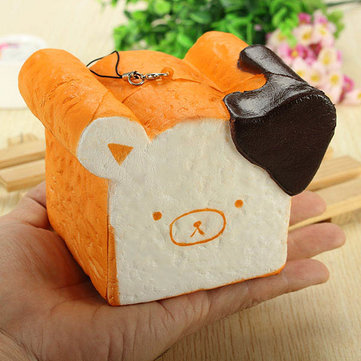 12 CM Squishy Toy Slow Rising Super Soft Cute Fragrance Reality Touch Bear Toast Bread Decor