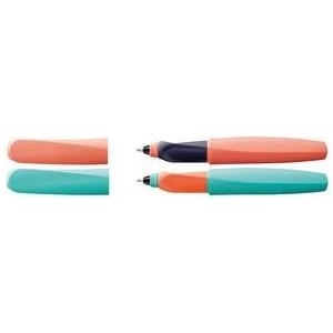 Pelikan Twist Tintenroller Spearmint, mintgrün/apricot ergonomische Form, für Rechts- und Linkshänder geeignet, - 1 Stück (935982)