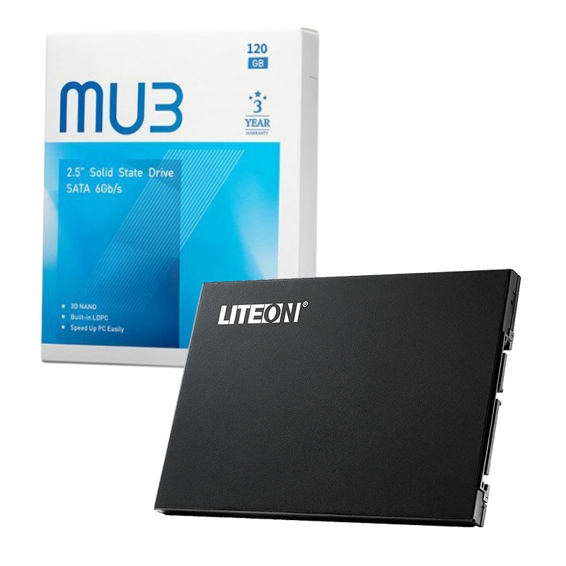 Lite-On Internal Solid State Drive (SSD) 2.5 inch SATA 3 - 120GB