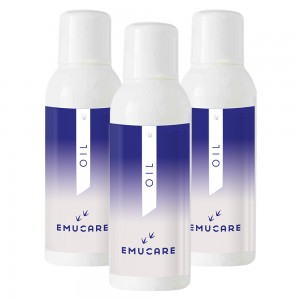 EmuCare Emu Ol - 99% reines Emu Ol fur juckende, trockene & schmerzende  Haut - 100ml Flasche - 3er