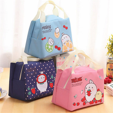 Thermal Picnic Lunch Bag Insulated Cooler Handbag Cute Food Storage Pouch Tote