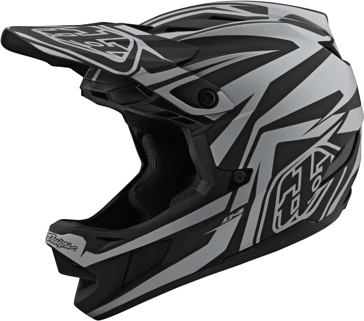 Troy Lee Designs D4 Slash MIPS Downhill Helm Schwarz Silber S