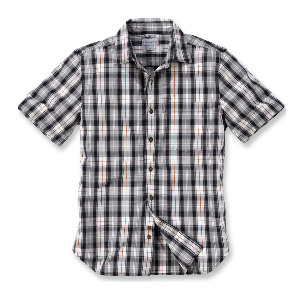 Carhartt Mens Slim Fit Plaid Short Sleeve Shirt XL - Chest 46' (116cm)