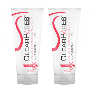 ClearPores Facial Protection Cream - feuchtigkeitsspendende Formel - 113ml Hautanwendung - 2erPack