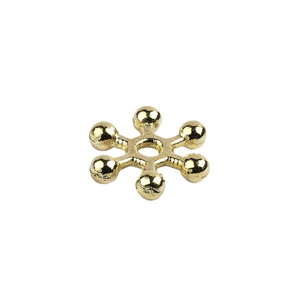Perlenräder, Ø 8 mm, hellgold, 200 Stück