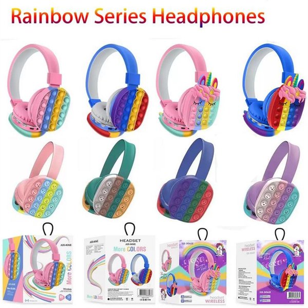 Adults & Children Earphones Relieve stress Bubble Fidget Toys Headphone Decompression Wireless Bluetooth Headset Antistress DZ09