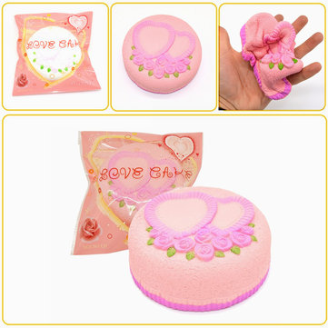 Areedy Squishy Love Cake Jumbo Rose Heart Cake Slow Rising Original Packaging Collection Gift Decor