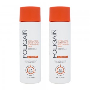 Foligain - Apres Shampoing Anti Chute de Cheveux Homme - Avec 2% de Trioxidil - 236 ml - 2 flacons