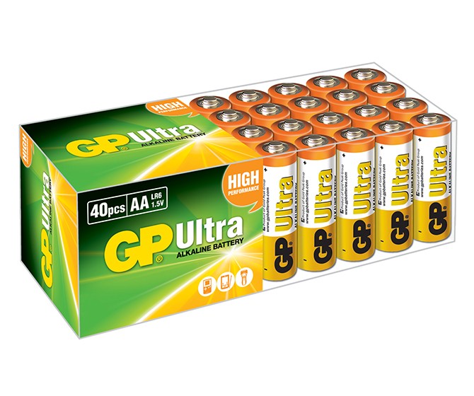 GP Ultra Alkaline LR6 AA 40 Pack