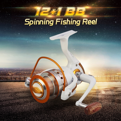 12+1 BB Fishing Reel Left/Right Interchangeable Collapsible Handle Fishing Spinning Reel Ultra Light Smooth Reel