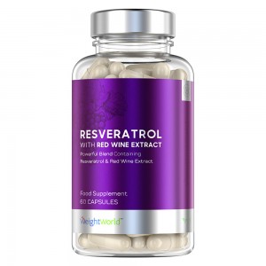 Resveratrol - Ingredients Naturels A L'Extrait De Vin Rouge - Anti-Age - Ameliore La Sante Cardiaque Et La Gestion Ponderale - 250Mg, 60 Capsules