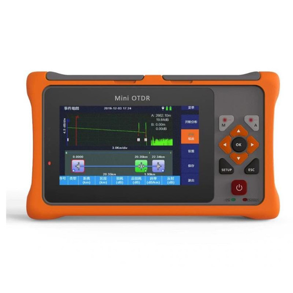 Pro MINI OTDR 1550nm 20dB Fiber Optic Reflectometer Touch Screen VFL OLS OPM Event Map Ethernet Cable Tester Equipment SM