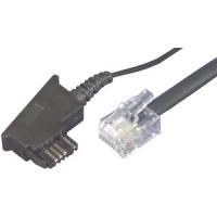 Modular Kabel TAE F-Stecker - RJ11 Stecker, schwarz, 10m 4-adrig (11007012)