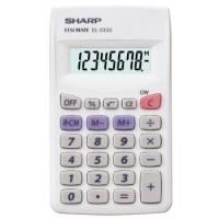 Sharp EL-233S - Taschenrechner, Großes LC Display 8-stellig, 1 Speicher 3 Tasten (EL233S)